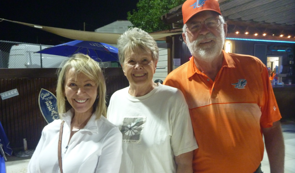 Two beauties and a hairy guy, Karen Faulkner, Barb Hale, and John E Lindquist